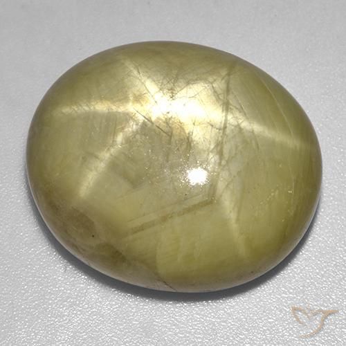 Zafiro estrella Amarillo dorado natural de 46.06 ct, Ovalada, Opaco