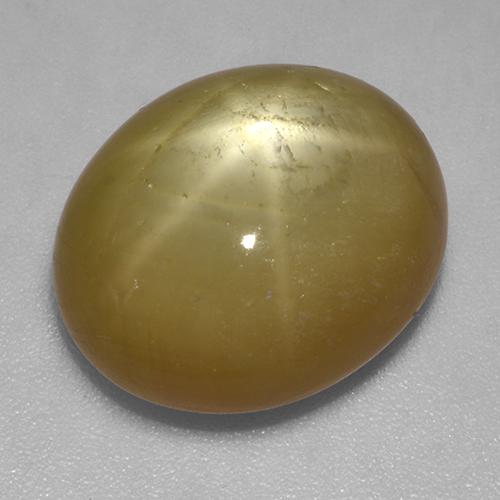 Zafiro estrella Dorado anaranjado natural de 16.50 ct, Corte Óvalo, Opaco