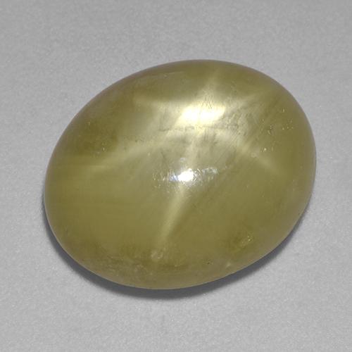 Zafiro estrella Amarillo dorado natural de 12.41 ct, Corte Óvalo, Opaco