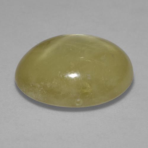 Zafiro estrella Amarillo dorado natural de 12.41 ct, Corte Óvalo, Opaco