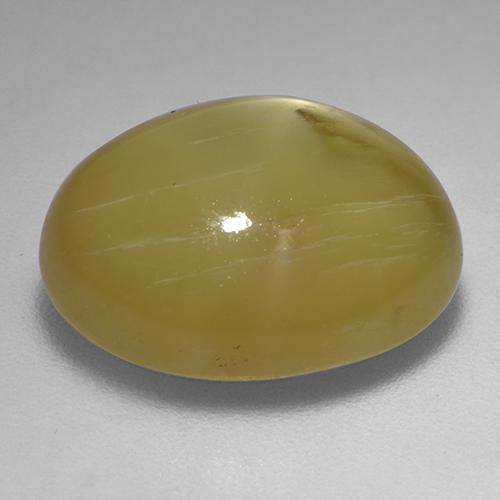 Zafiro estrella dorado natural de 18,61 ct, corte óvalo, opaco