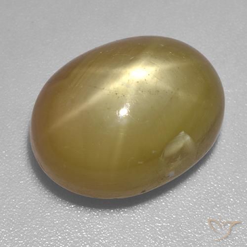 17.86ct Natural Dorado anaranjado Zafiro estrella, Ovalada, Opaco