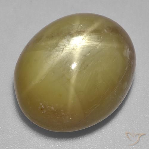 22.44ct Natural Amarillo dorado Zafiro estrella, Ovalada, Opaco