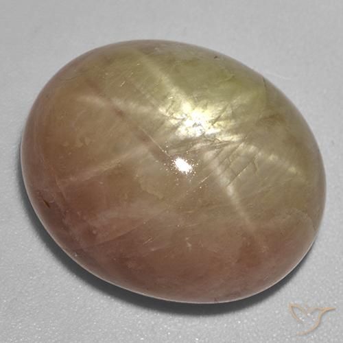 29.51ct Natural Dorado anaranjado Zafiro estrella, Ovalada, Opaco