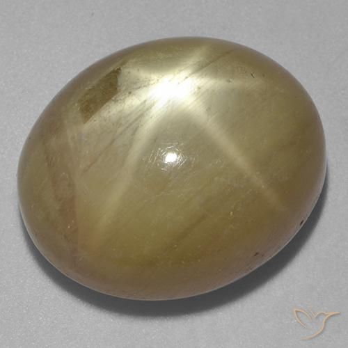 32.18ct Natural Dorado anaranjado Zafiro estrella, Ovalada, Opaco