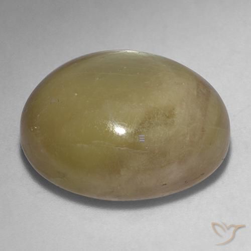 Zafiro estrella Dorado anaranjado natural de 32.18 ct, Ovalada, Opaco