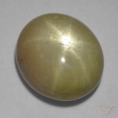 Zafiro estrella Amarillo dorado natural de 32.10 ct, Ovalada, Opaco