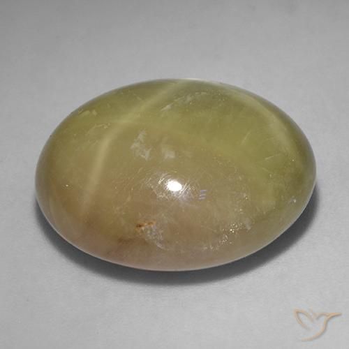 Zafiro estrella Amarillo dorado natural de 32.10 ct, Ovalada, Opaco