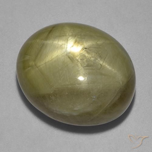 26.69ct Natural Amarillo dorado Zafiro estrella, Ovalada, Opaco