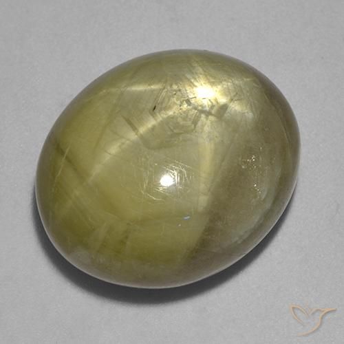 Zafiro estrella Amarillo dorado natural de 26.69 ct, Ovalada, Opaco