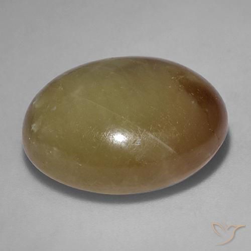 Zafiro estrella Dorado anaranjado natural de 30.08 ct, Ovalada, Opaco