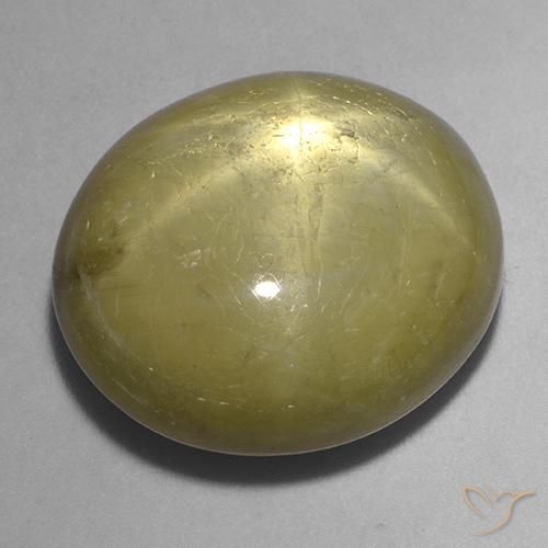 30.19ct Natural Amarillo dorado Zafiro estrella, Ovalada, Opaco
