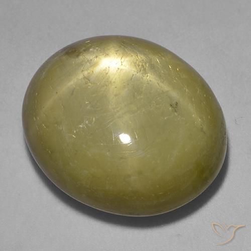 Zafiro estrella Amarillo dorado natural de 30.19 ct, Ovalada, Opaco