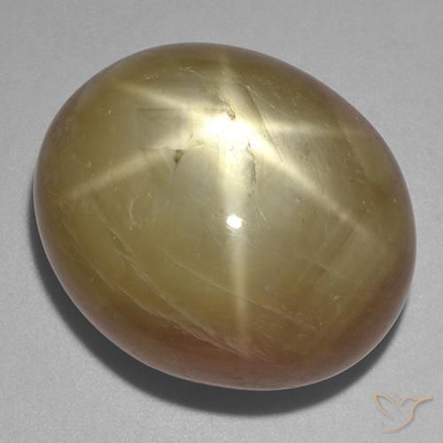 Zafiro estrella Dorado anaranjado natural de 58.57 ct, Ovalada, Opaco