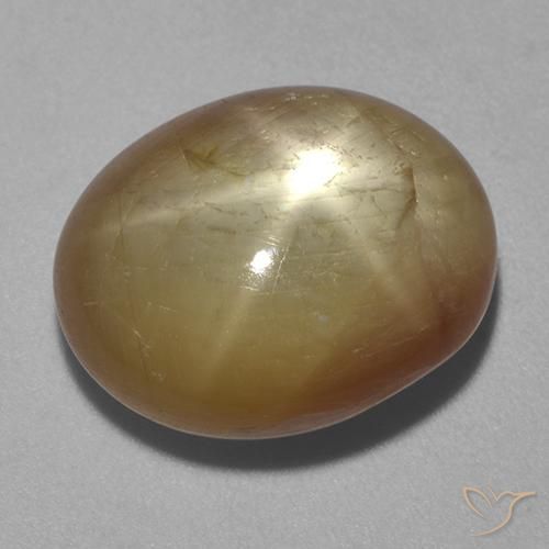 16.13ct Natural Dorado anaranjado Zafiro estrella, Ovalada, Opaco