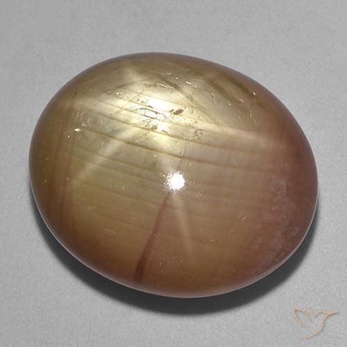 Zafiro estrella Dorado anaranjado natural de 40.06 ct, Ovalada, Opaco