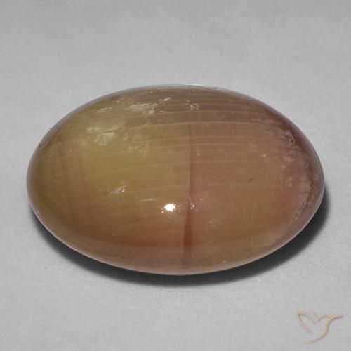 Zafiro estrella Dorado anaranjado natural de 40.06 ct, Ovalada, Opaco