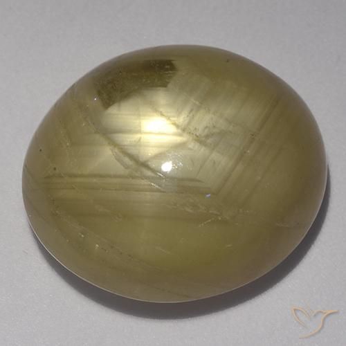 Zafiro estrella Amarillo dorado natural de 28.87 ct, Ovalada, Opaco