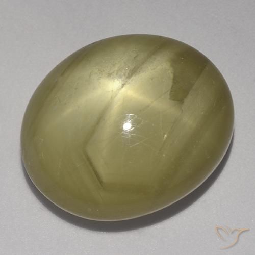 32.58ct Natural Amarillo medio Zafiro estrella, Ovalada, Opaco