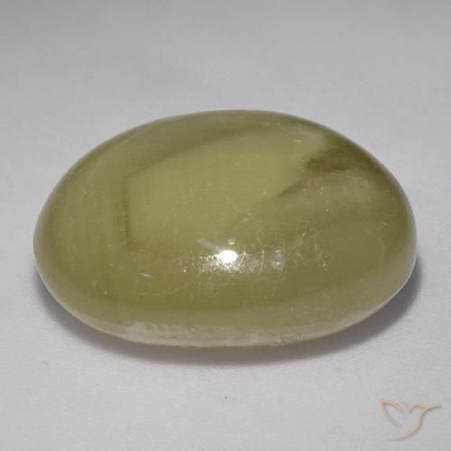 Zafiro estrella Amarillo medio natural de 32.58 ct, Ovalada, Opaco
