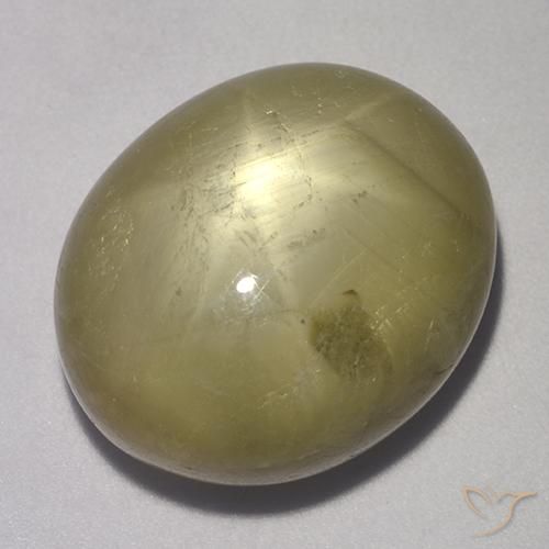 37.26ct Natural Amarillo neutral Zafiro estrella, Ovalada, Opaco