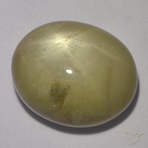 Zafiro estrella Amarillo neutral natural de 37.26 ct, Ovalada, Opaco