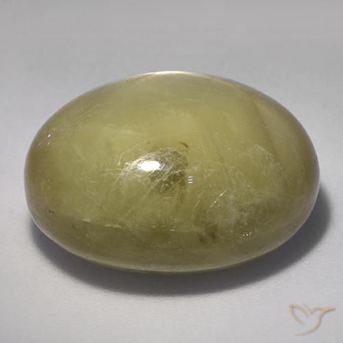 Zafiro estrella Amarillo neutral natural de 37.26 ct, Ovalada, Opaco