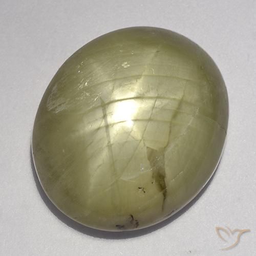 Zafiro estrella Amarillo neutral natural de 23.11 ct, Ovalada, Opaco