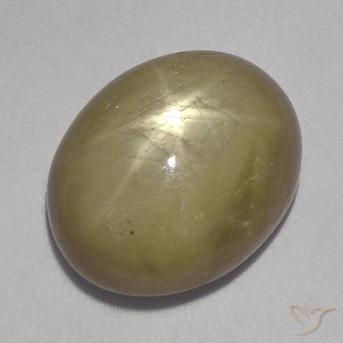 16.71ct Natural Amarillo dorado Zafiro estrella, Ovalada, Opaco