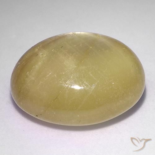Zafiro estrella Amarillo medio natural de 35.27 ct, Ovalada, Opaco