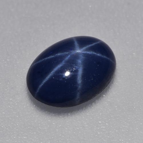 Zafiro estrella Azul crepúsculo natural de 0.98 ct, Corte Óvalo, Translúcido