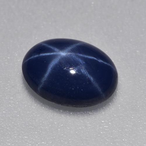 Zafiro estrella Azul crepúsculo natural de 0.98 ct, Corte Óvalo, Translúcido