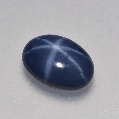 Zafiro estrella azul natural de 0,96 ct, corte óvalo, translúcido
