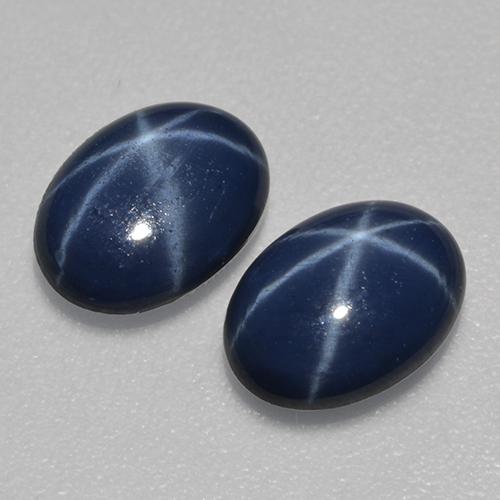 Gemas de Zafiro estrella Azul noche natural de 1.89 ct, Corte Óvalo, Translúcido