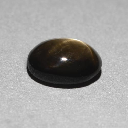 Zafiro estrella negro natural de 1,12 ct, corte óvalo, opaco