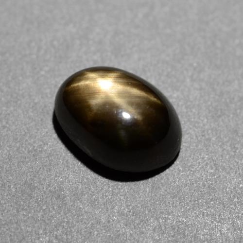 Zafiro estrella Negro natural de 1.45 ct, Corte Óvalo, Opaco