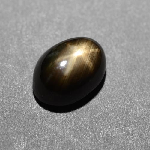 Zafiro estrella Negro natural de 1.45 ct, Corte Óvalo, Opaco