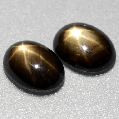 Gemas de Zafiro estrella Negro natural de 2.61 ct, Corte Óvalo, Opaco