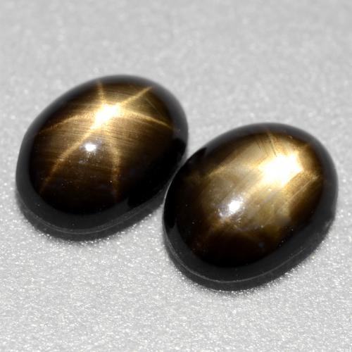 Gemas de Zafiro estrella Negro natural de 2.61 ct, Corte Óvalo, Opaco
