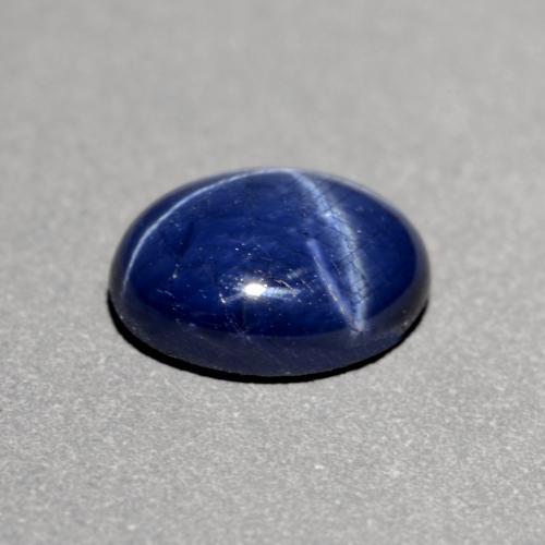 Zafiro estrella Azul crepúsculo natural de 1.26 ct, Corte Óvalo, Opaco