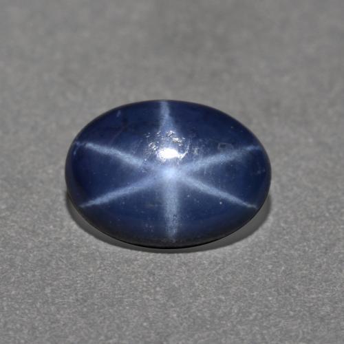 Zafiro estrella azul natural de 1,00 ct, corte óvalo, opaco
