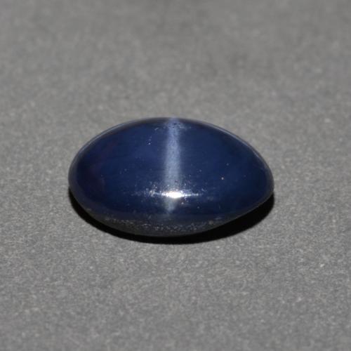 Zafiro estrella azul natural de 1,00 ct, corte óvalo, opaco