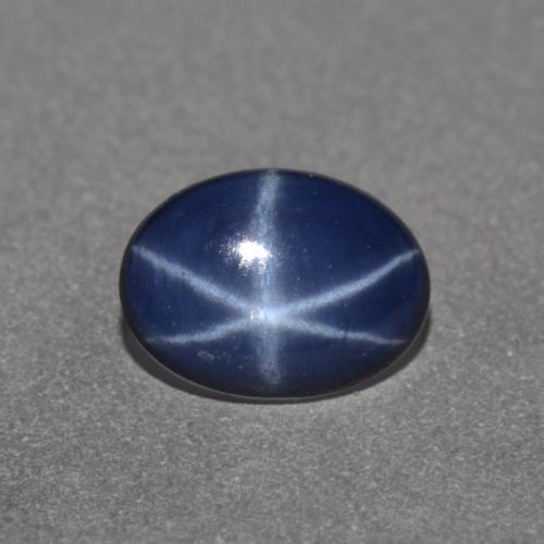 Zafiro estrella azul natural de 0,89 ct, corte óvalo, opaco