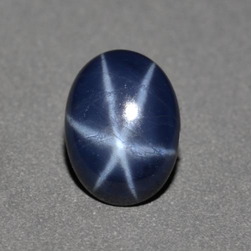 Zafiro estrella Azul marino natural de 0.97 ct, Corte Óvalo, Opaco