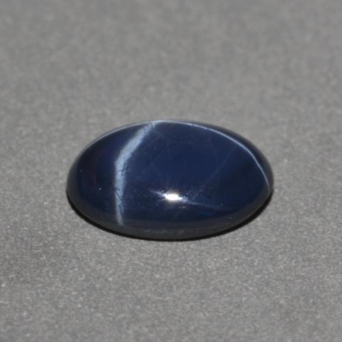 Zafiro estrella Azul marino natural de 0.97 ct, Corte Óvalo, Opaco