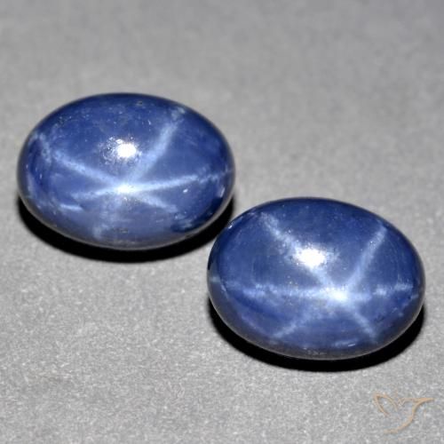 3.29ctw Natural Azul oscuro Zafiro estrella, Ovalada, Opaco