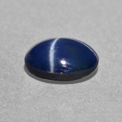 Zafiro estrella azul natural de 1,26 ct, corte óvalo, translúcido