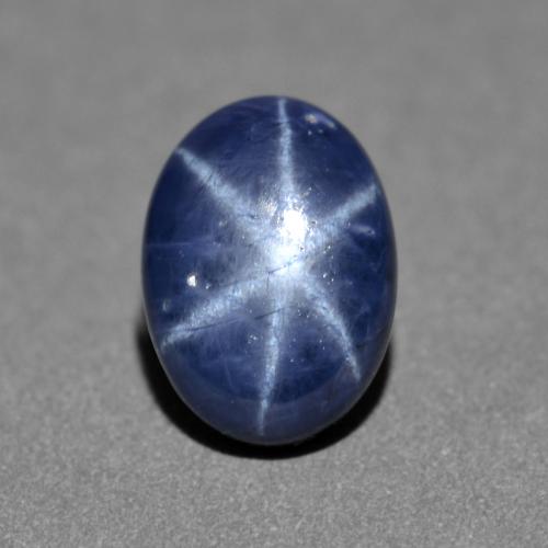 Zafiro estrella azul natural de 1,30 ct, corte óvalo, opaco