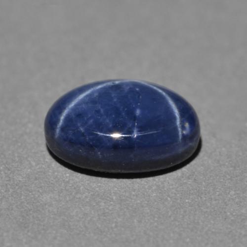 Zafiro estrella azul natural de 1,30 ct, corte óvalo, opaco