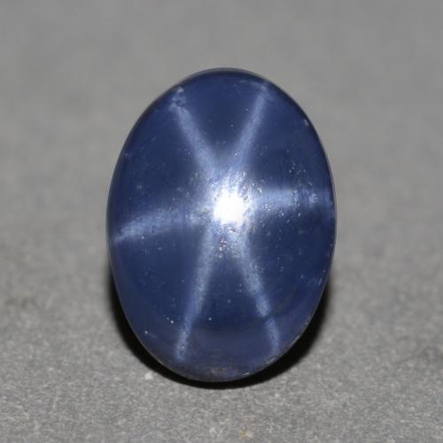 Zafiro estrella Azul marino natural de 0.92 ct, Corte Óvalo, Translúcido